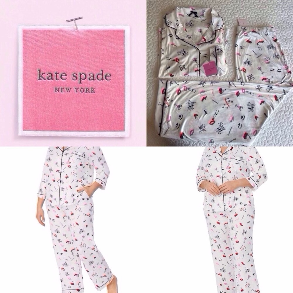 NWT KateSpade Printed Pajama Set Plus Sizes